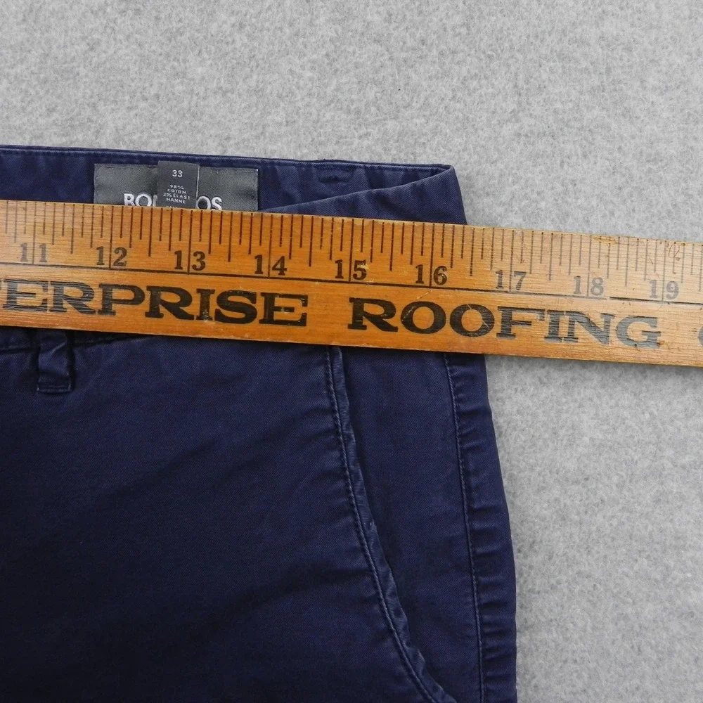 Bonobos Chino Shorts Mens 33 Navy Blue Stretch 9 Inseam Casual Cotton Shorts